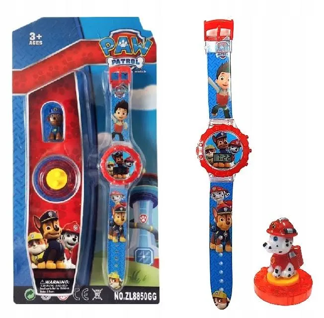 zegarek elektroniczny dla dzieci klocki Psi Patrol Marshall figurka lego