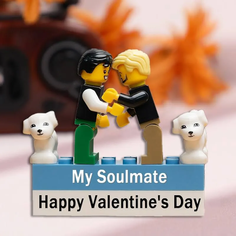 Spersonalizowane minifigurki z klocków - prezenty dla bratnich dusz Spersonalizowane figurki z klocków dla par lego minifugure