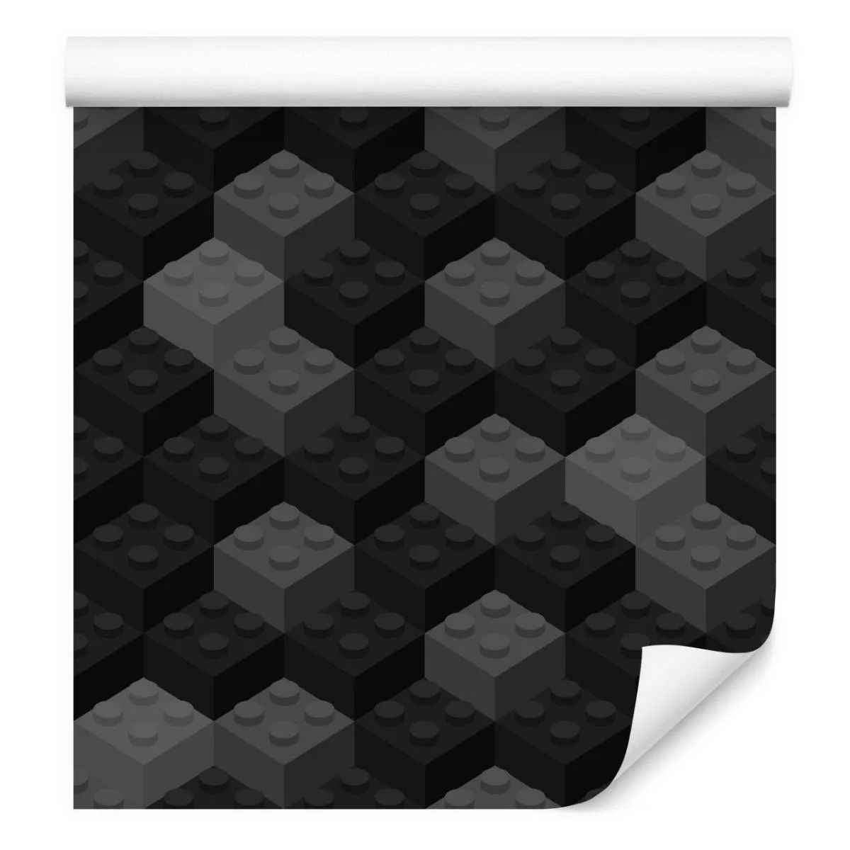 Tapeta Ścienna Do Pokoju Dziecka Szare Klocki Lego