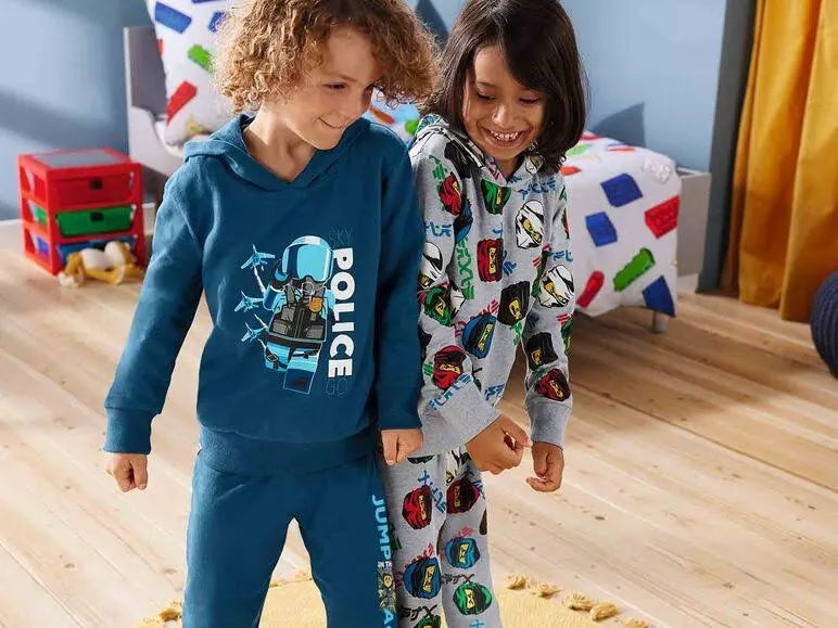 Lego Spodnie dresowe chłopięce z bawełny 98 - 104, Ninjago, szary