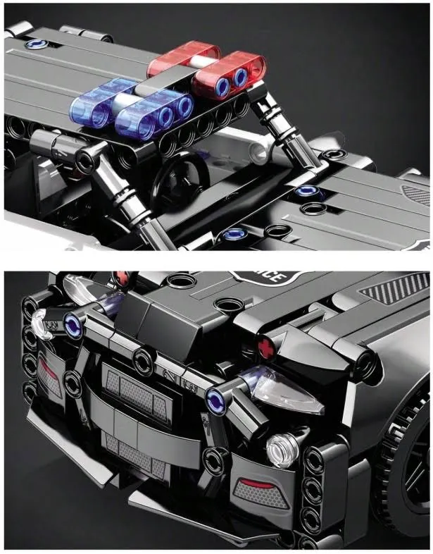 Mould King Klocki Policja Mustang Do Złożenia Radiowóz Zestaw Klocków Konstrukcyjnych - Klocki na Ceneo.pl