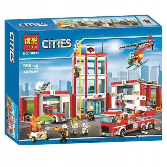 Klocki Cities Straż Pożarna Remiza Strażacka 958el