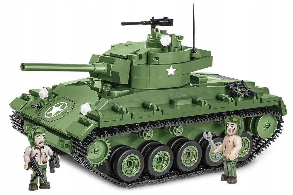 Klocki Cobi 2543 Czołg M24 Chaffee 590 El. 2 Figurki I Płytka Konstrukcyjna
