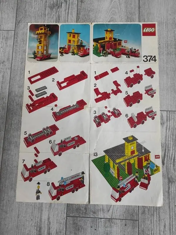 LEGO 374 straż pożarna z 1978r