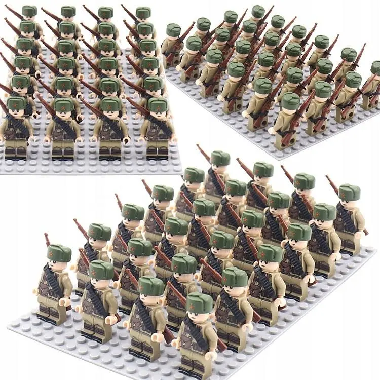 24 szt. Niemieckie żołnierze armii wojskowej II wojna światowa Lego