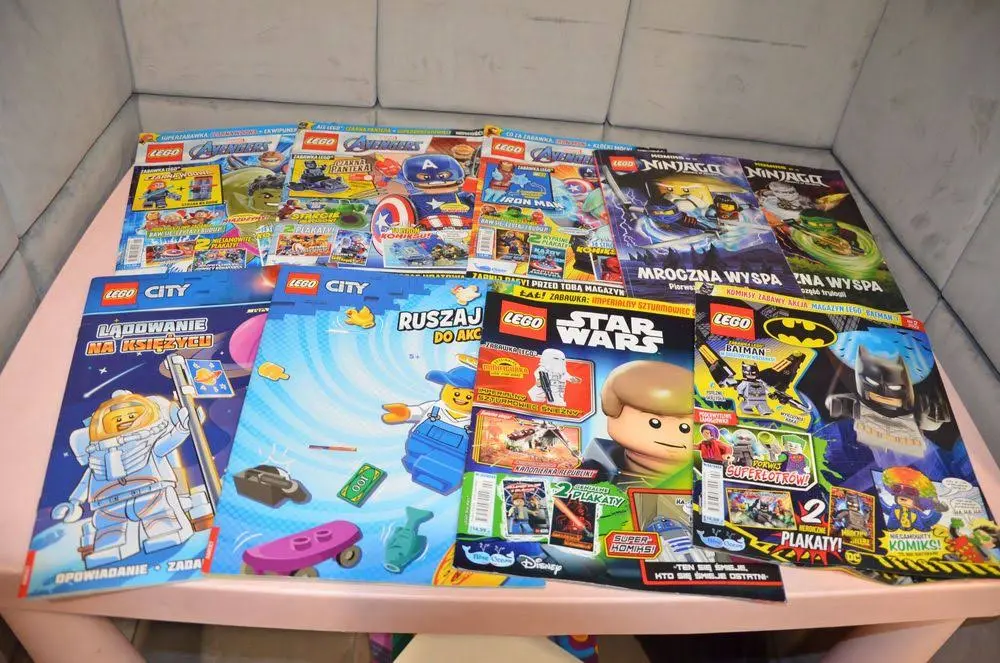 9 szt. gazetki/gazety lego ninjago/city