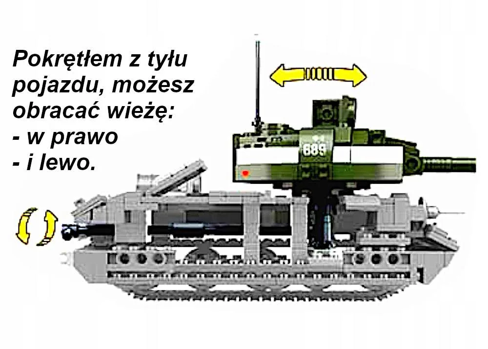 Klocki Wojsko Czołg T-34 Rudy 102 Armia+LEGO Broń