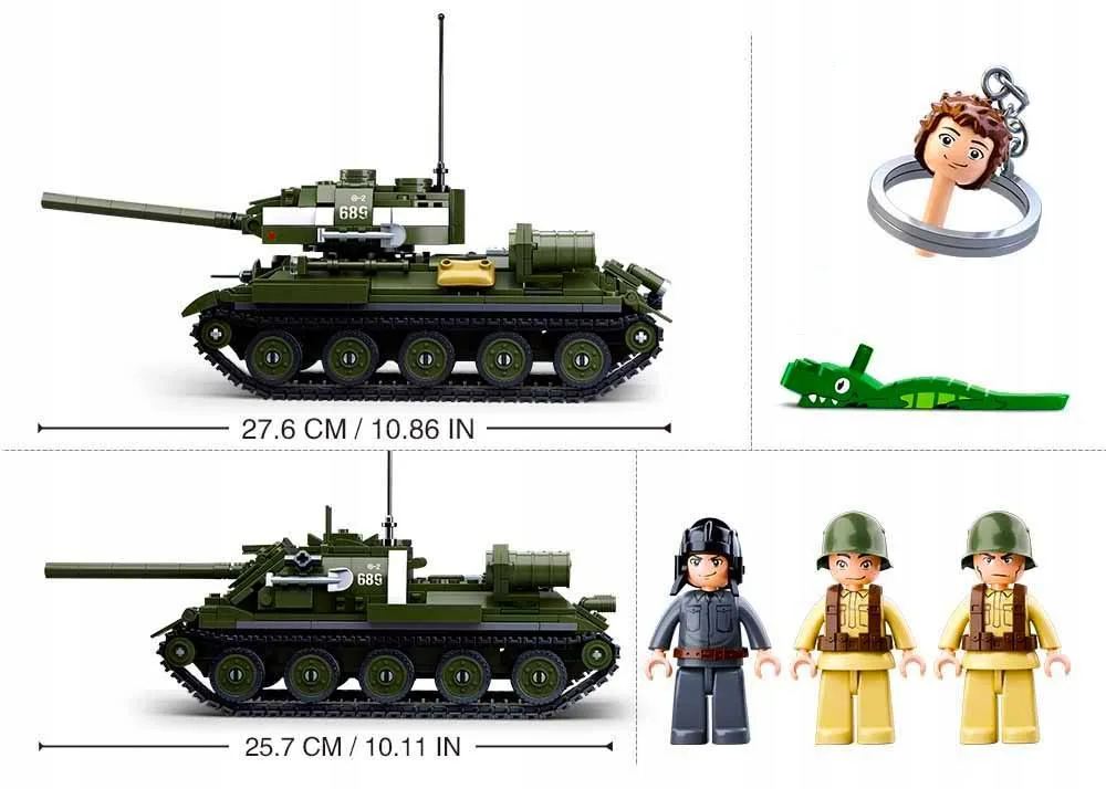 Klocki Wojsko Czołg T-34 Rudy 102 Armia+LEGO Broń
