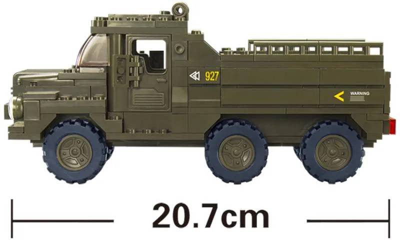 LEGO Klocki Wojsko Ciężarówka Transportowa Wojska, Armia+4 Figurki