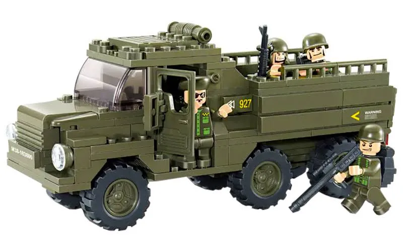 LEGO Klocki Wojsko Ciężarówka Transportowa Wojska, Armia+4 Figurki