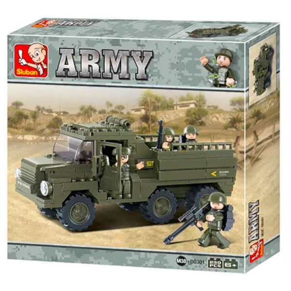 LEGO Klocki Wojsko Ciężarówka Transportowa Wojska, Armia+4 Figurki