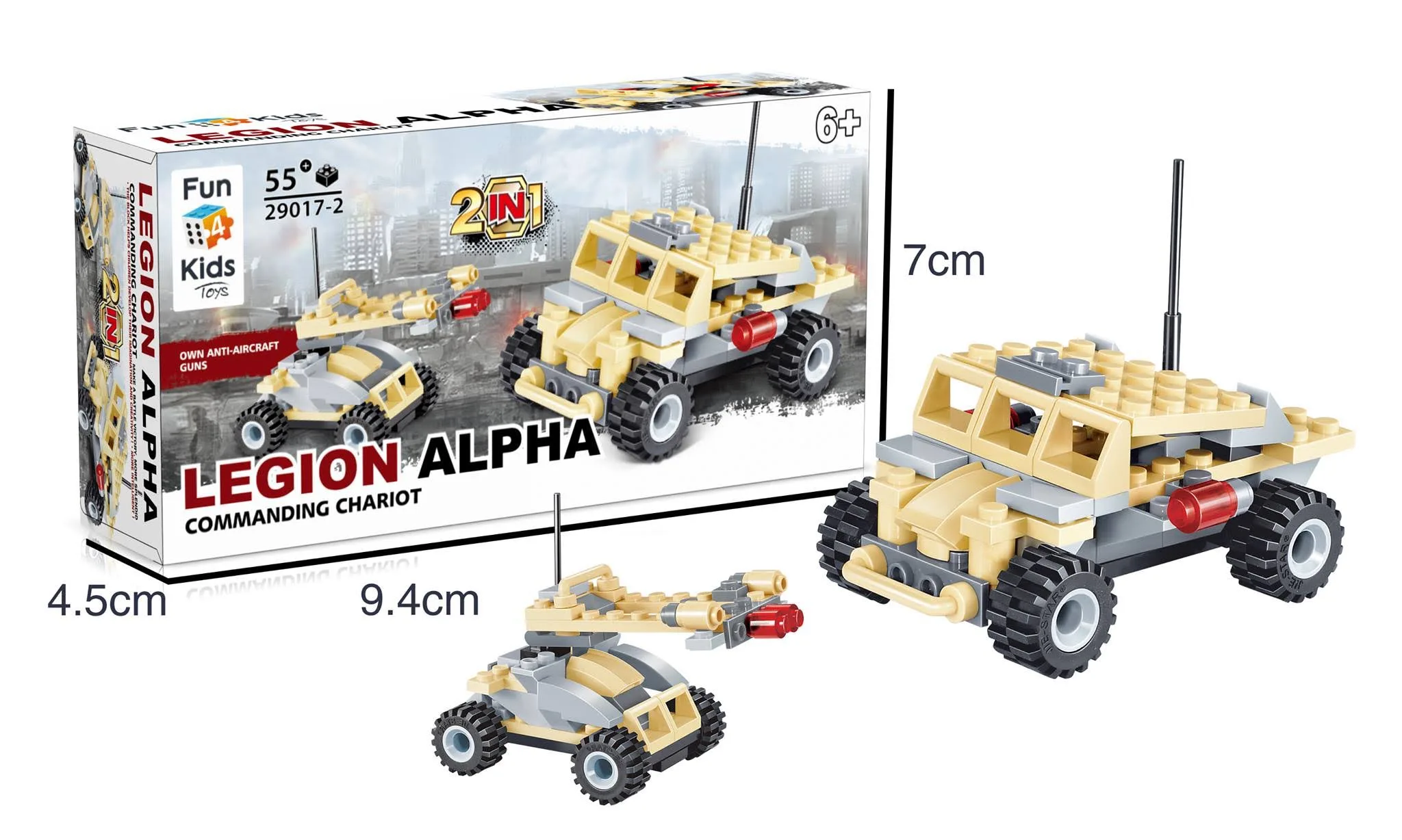 Legion Alpha, pojazdy wojskowe, klocki, 60 elementów, 6 szt.