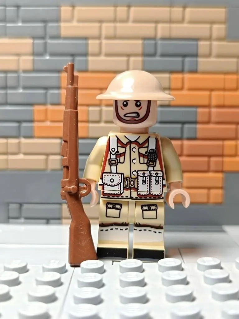 Minifigurka żołnierz Brytyjski WW2 wojsko klocki LEPIN Army no.0039