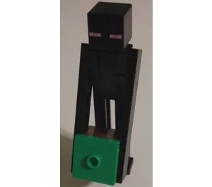 LEGO Enderman z Reddish brązowy I Zielony Blok Minifigurka