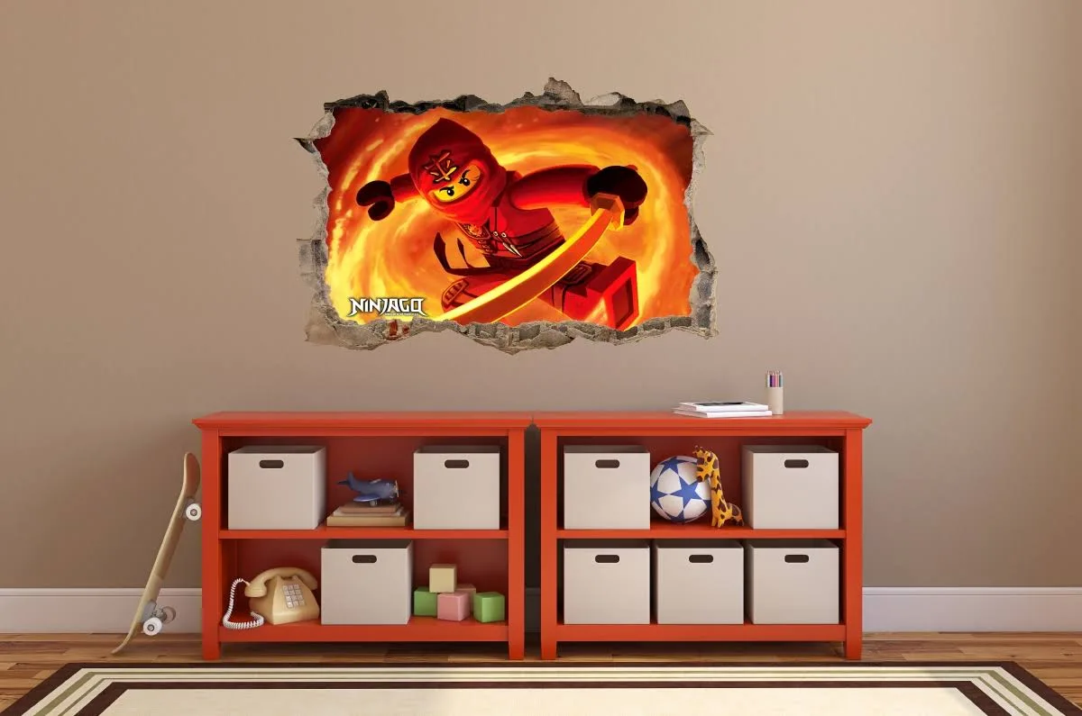 Naklejki Na Ścianę Dziura Lego Ninjago 90 70x46cm