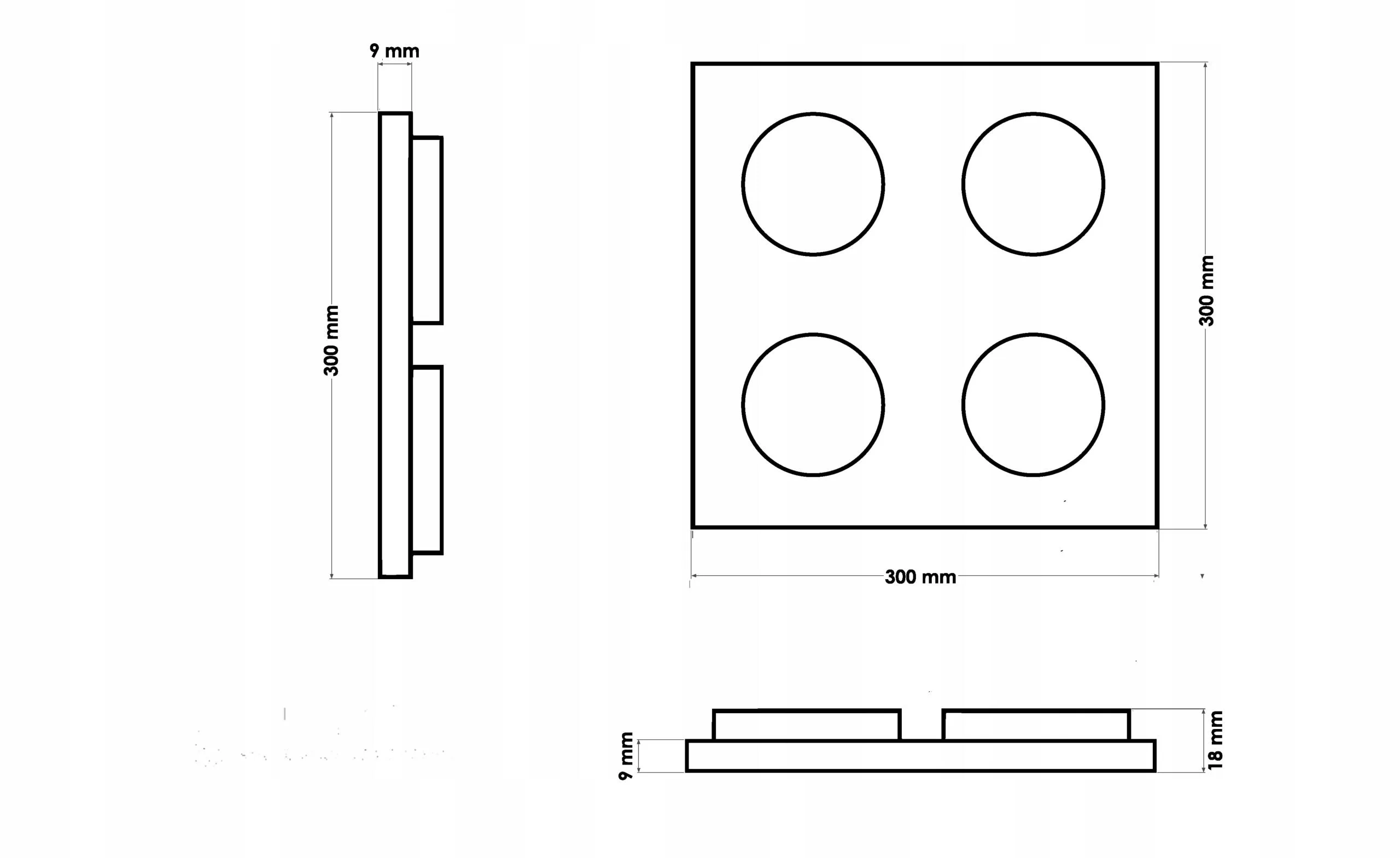 Filcowe klocki na ścianę panele klocki na ścianę panele Lego 30x30