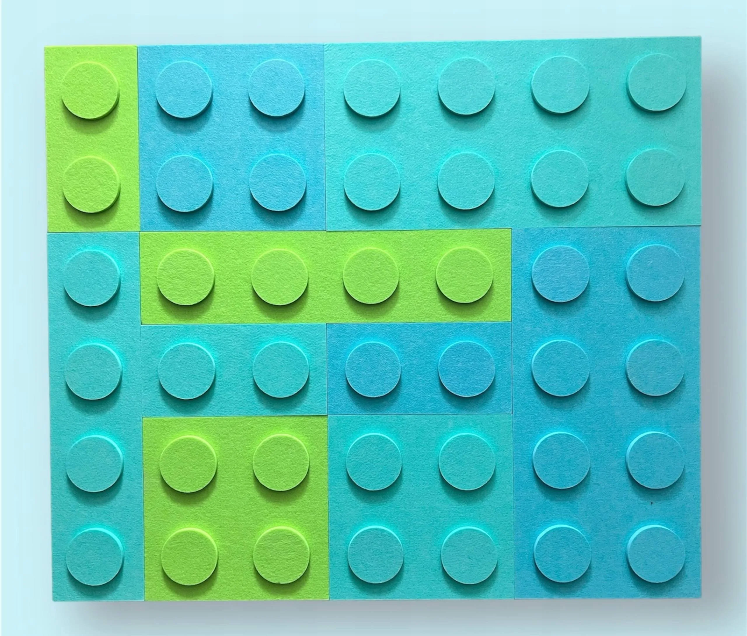 Filcowe klocki na ścianę panele klocki na ścianę panele Lego 30x30