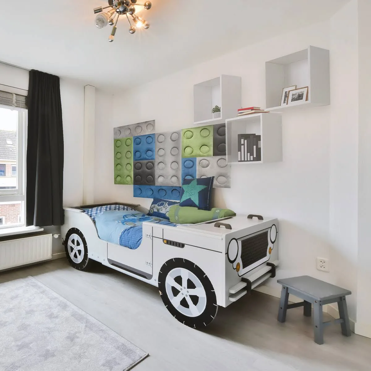 Panel tapicerowany Lego 25 x 50 x 4 cm jasno zielony