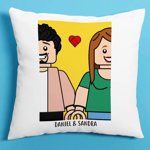 Spersonalizowana poduszka "Lego Para"