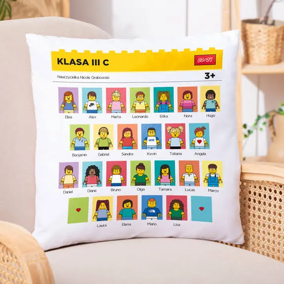 Spersonalizowana poduszka "Tableau Lego"