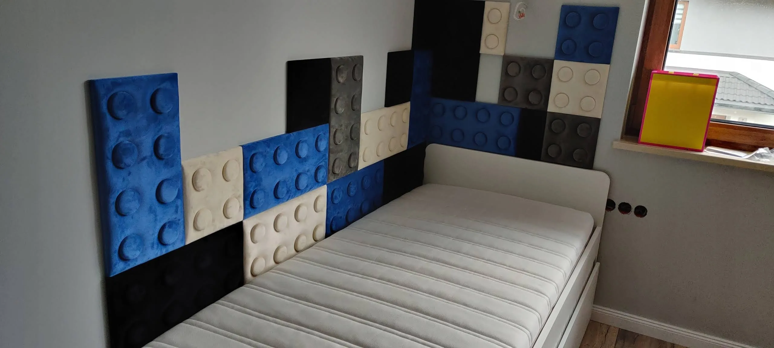 Tapicerowane Panele Lego na ścianę, Dzieci 25x25