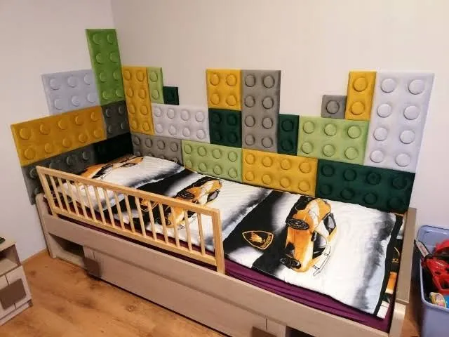 Tapicerowane Panele Lego na ścianę, Dzieci 25x25