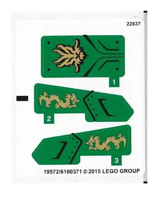 Lego Naklejki Ninjago Jungle Raider 70755stk01a 70755 2015r.